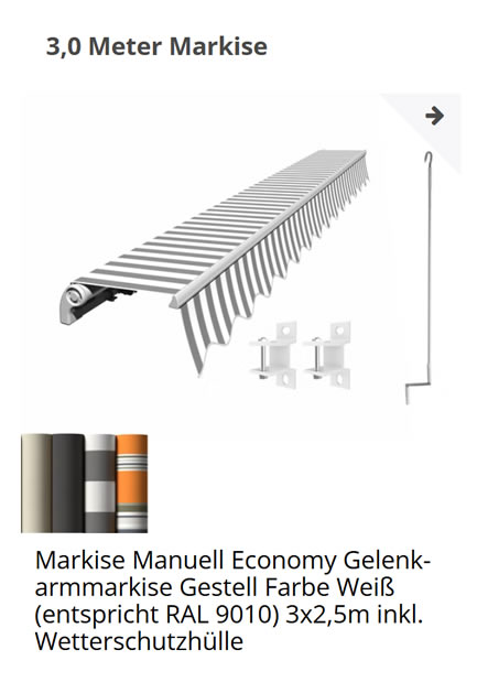 Gelenkarm Markisen